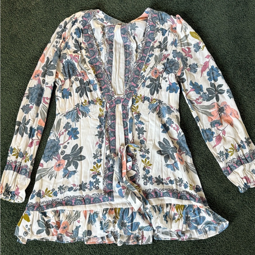 Free People Multicolor Floral Blouse